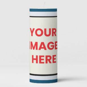 custom text logo pillar candle