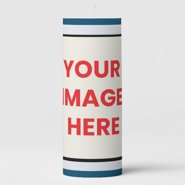 custom text logo pillar candle (Front)