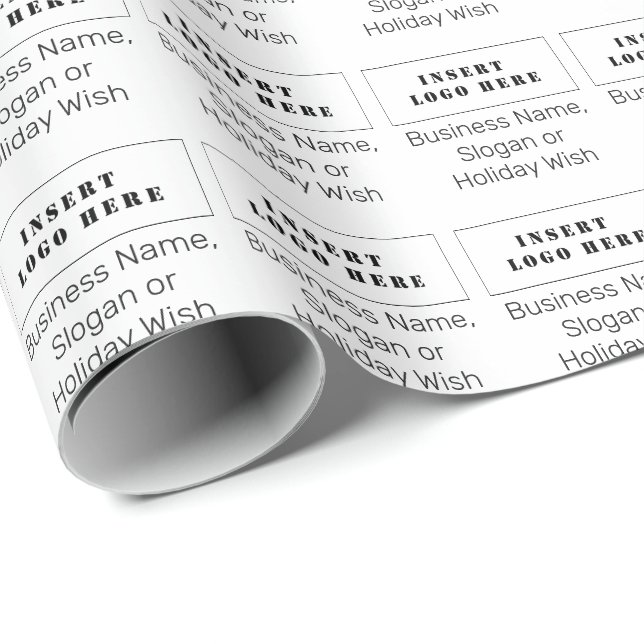 Custom Text, Logo Wrapping Paper for Business Use  (Roll Corner)