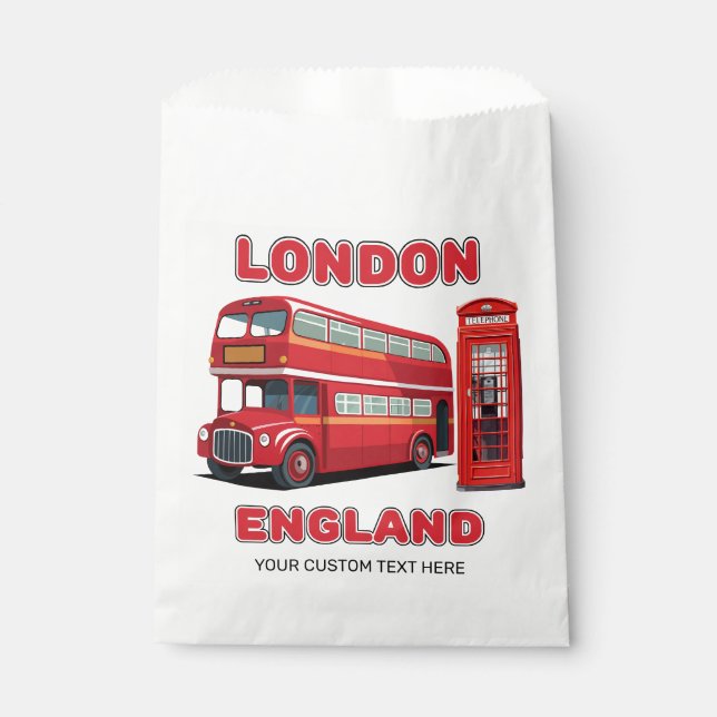 Custom Text London England Favor Bag (Front)