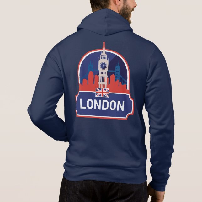 Custom Text London Hoodie (Back)