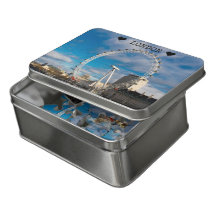 Custom text, London, London Eye Jigsaw Puzzle