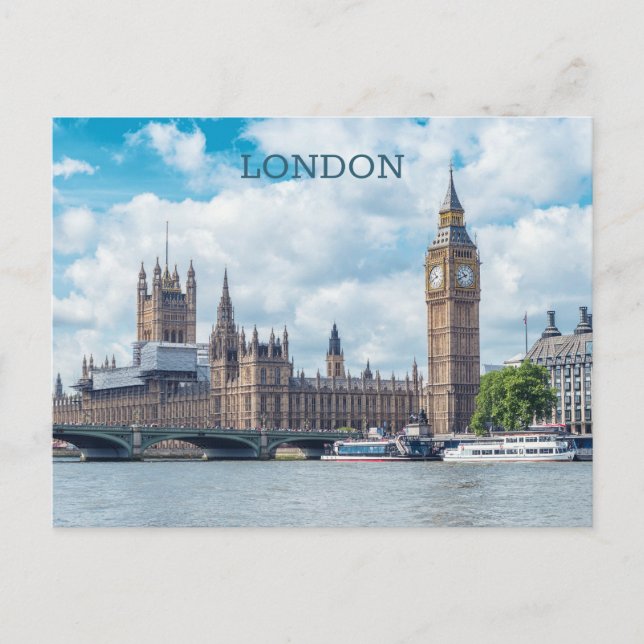Custom Text London Postcard (Front)