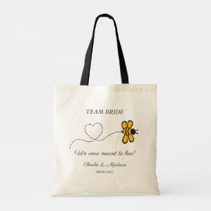 Custom Text Love Bee Tote Bag