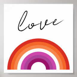 custom text love is love written rainbow heart pos poster