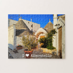 Custom text, lovely town of Alberobello, Puglia Jigsaw Puzzle