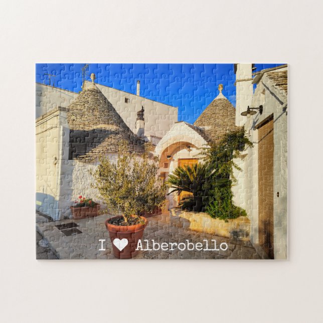 Custom text, lovely town of Alberobello, Puglia   Jigsaw Puzzle (Horizontal)