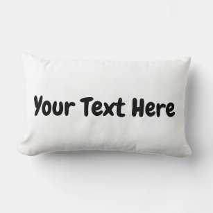 Custom Text  Lumbar Pillow