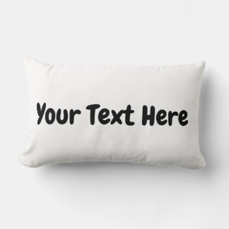 Custom Text  Lumbar Pillow