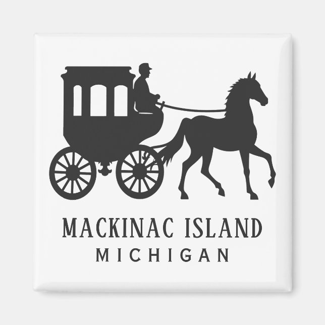 Custom Text Mackinac Island Magnet (Front)