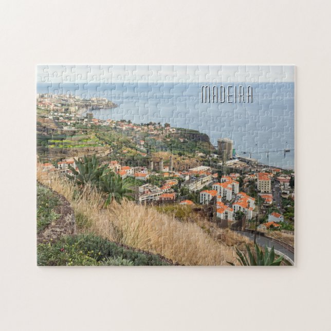 Custom Text Madeira Portugal Jigsaw Puzzle (Horizontal)