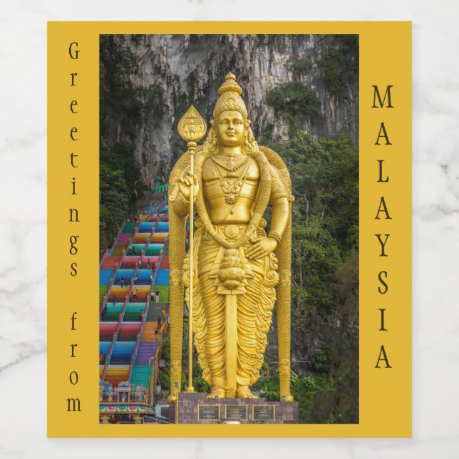 Custom text Malaysia Wine Label (Single Label)
