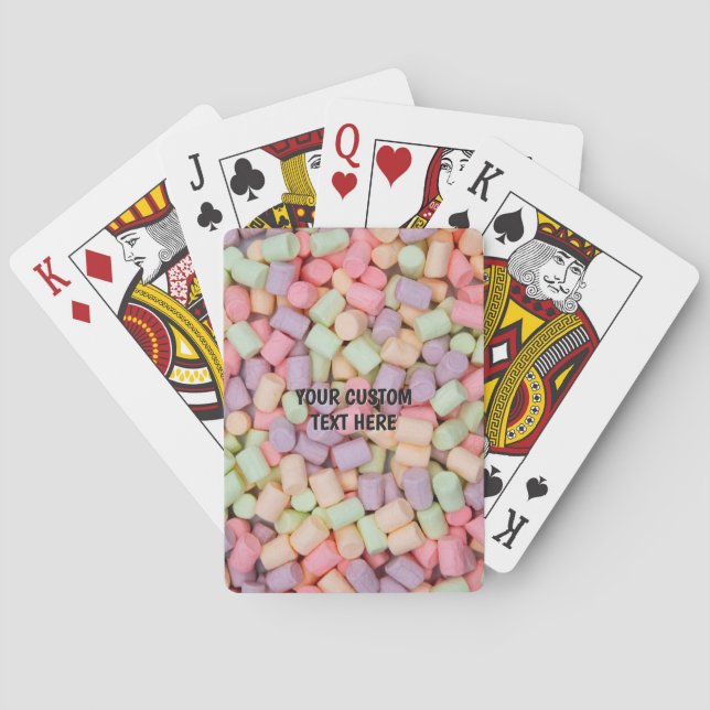 Custom Text Marshmallows Poker Cards (Back)