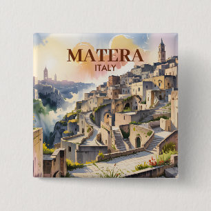 Custom Text Matera Italy Travel Sassi di Matera Button