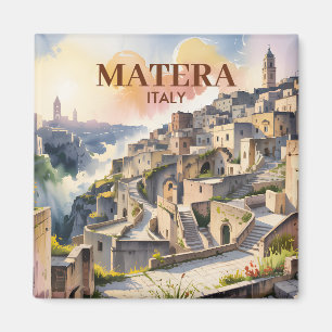 Custom Text Matera Italy Travel Sassi di Matera Magnet