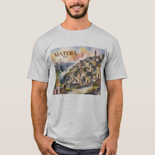 Custom Text Matera Italy Travel Sassi di Matera T-Shirt