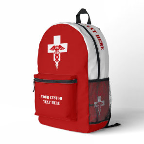 Custom Text Medical Professional Printed Backpack
