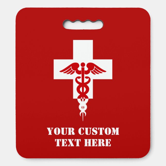 Custom Text Medical Professional Seat Cushion (Front Vertical)