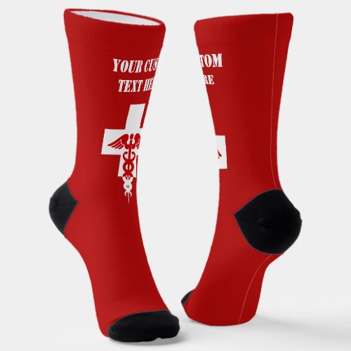 Custom Text Medical Professional Socks