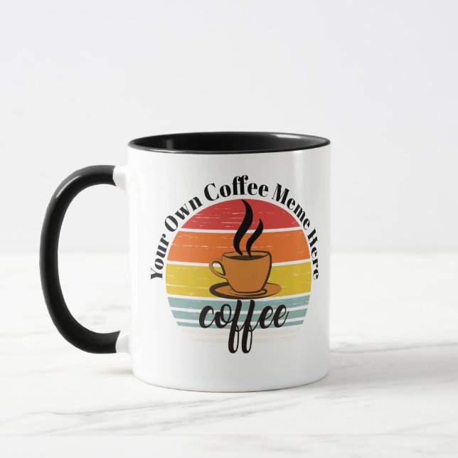 Custom Text Meme Mug - Personalized Funny Coffee  (Left)