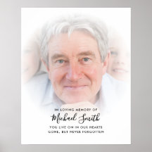 Custom Text Memorial Photo Tribute Print