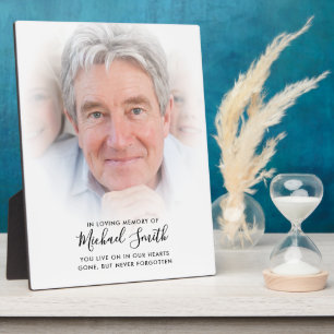 Custom Text Memorial Tribute Photo Tabletop Plaque
