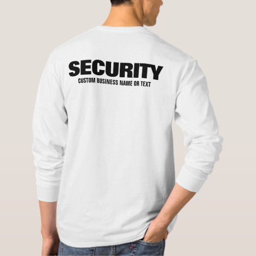 Custom Text Mens Security Crew Staff Team Member T_Shirt