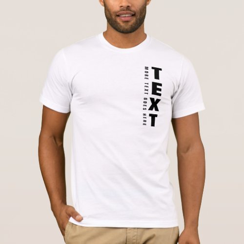 Custom Text Mens Short Sleeve Modern Template T_Shirt