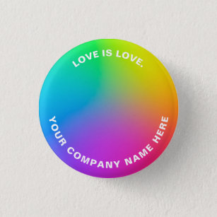 Custom Text Minimalist Rainbow Vibrant Colors Button