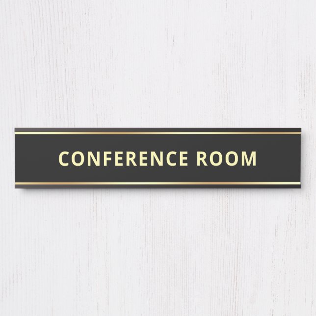 Custom Text Minimalist Template Conference Room Door Sign (Front)