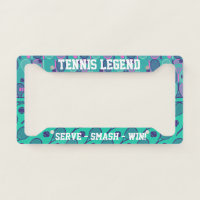 Custom text Minty and purple tennis rackets