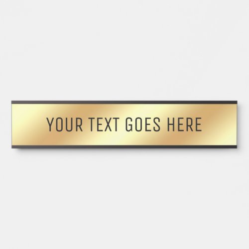 Custom Text Modern Glamour Gold Template Room Name Door Sign