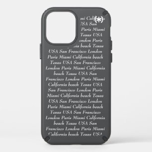 Custom text modern trendy black and white stylish  speck iPhone 12 case