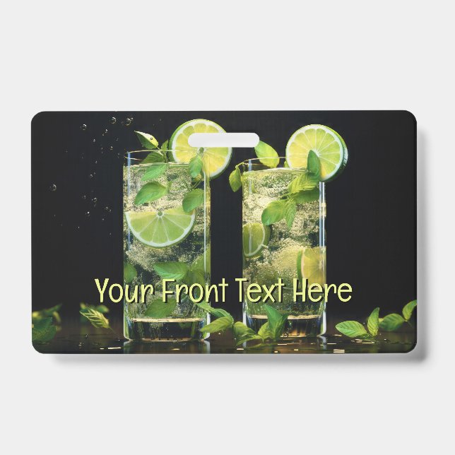 Custom Text Mojito Cocktails Badge (Front)