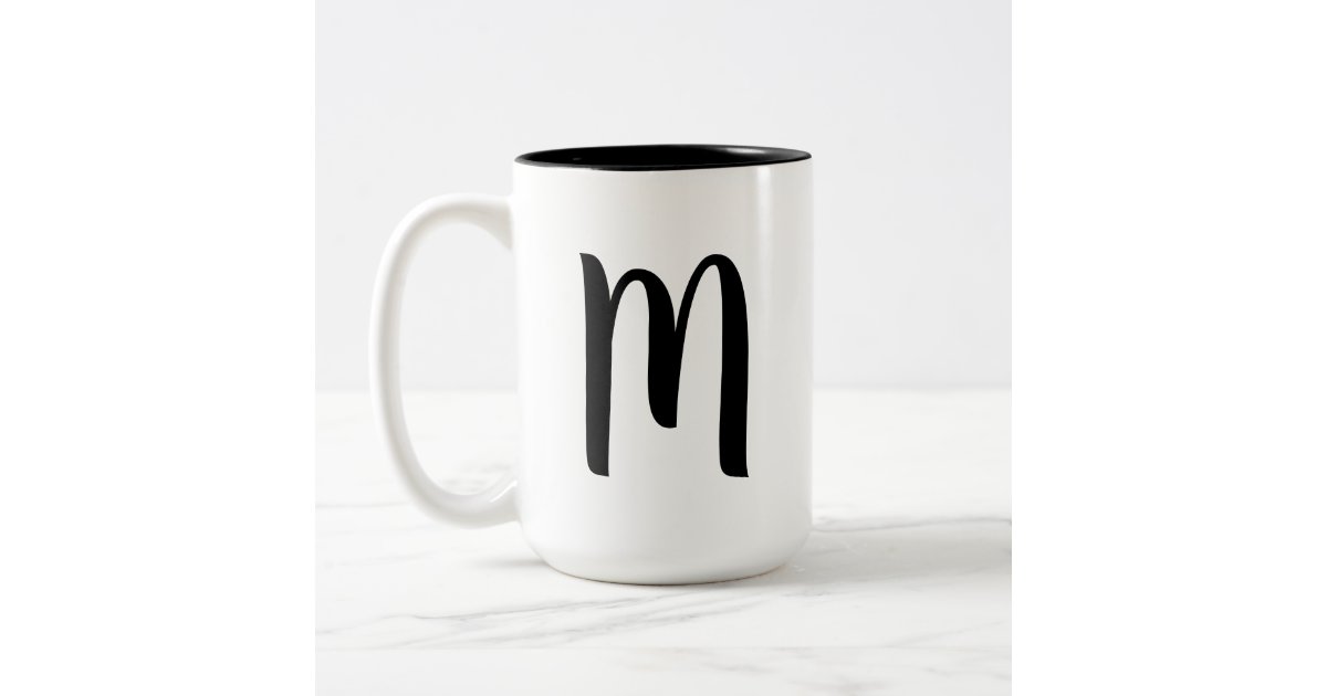 Monogram mug Personalized Mug Initial coffee cup Monogram Letter Mug  Customized mug Handwritten Initial cup Personalized Gift