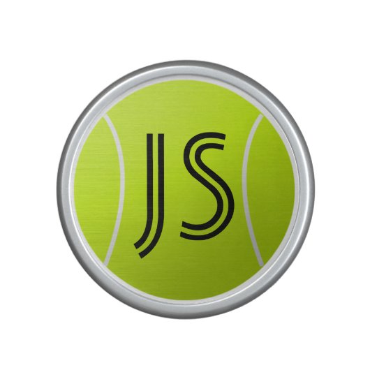 Custom Text Monogram Initials Tennis Ball Speaker (Front)