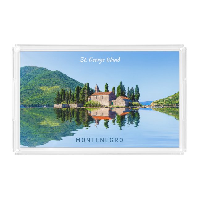 Custom Text Montenegro Acrylic Tray (Front)