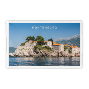 Custom Text Montenegro Acrylic Tray