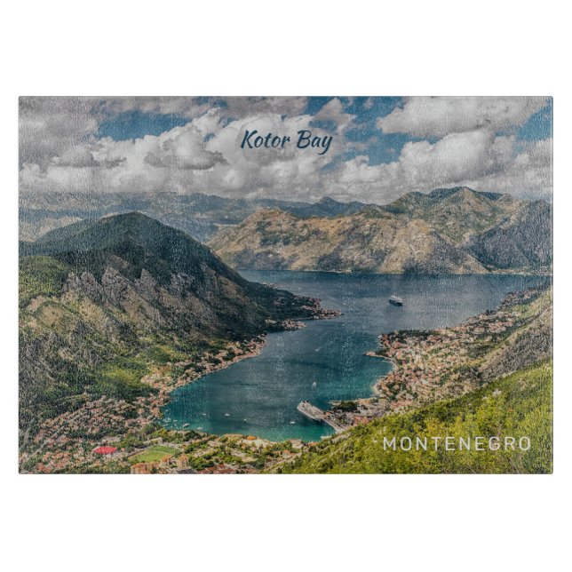 Custom Text Montenegro Cutting Board (Front)
