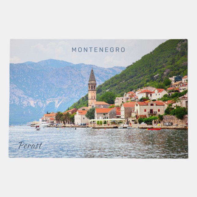Custom Text Montenegro Doormat (Front)