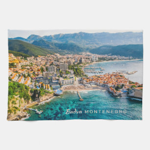 Custom Text Montenegro Kitchen Towel