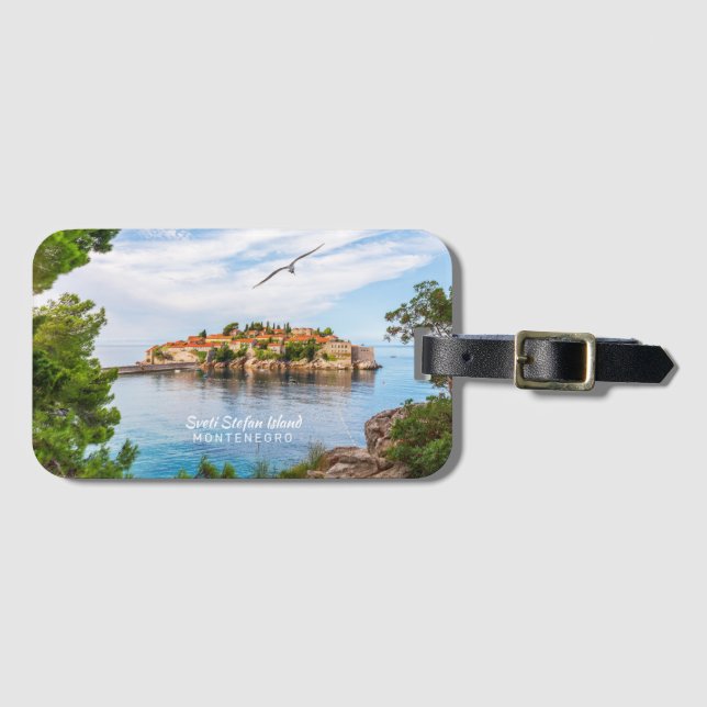Custom Text Montenegro Luggage Tag (Front Horizontal)