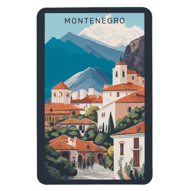 Custom Text Montenegro Magnet (Vertical)