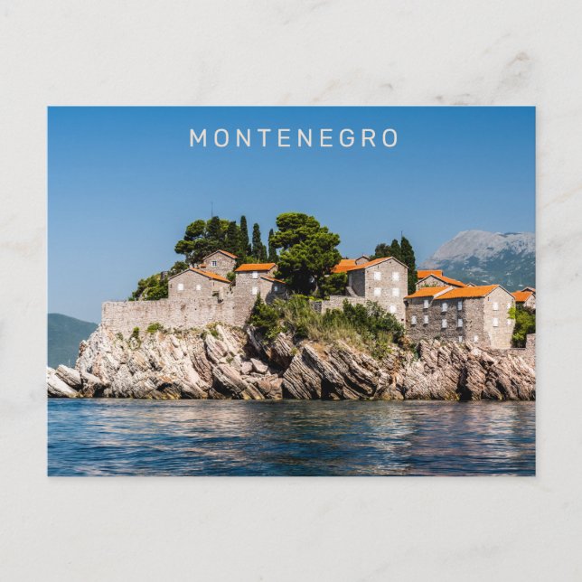 Custom Text Montenegro Postcard (Front)