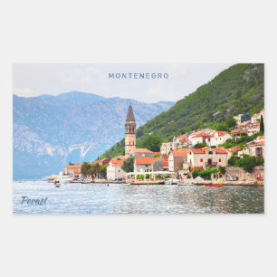 Custom Text Montenegro Rectangular Sticker