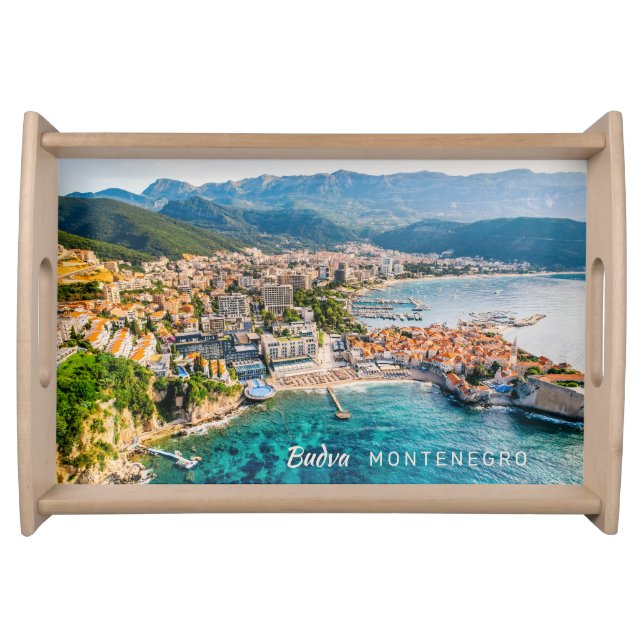 Custom Text Montenegro Serving Tray (Front)