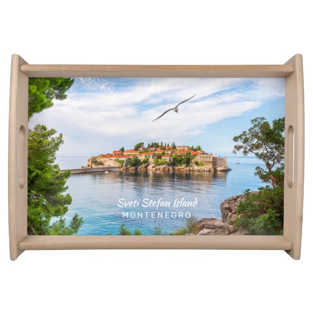 Custom Text Montenegro Serving Tray (Front)
