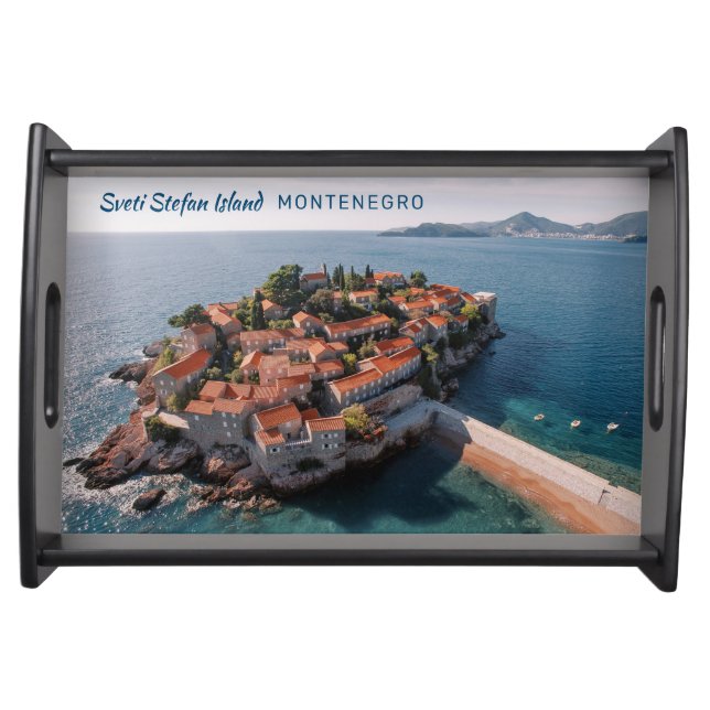 Custom Text Montenegro Serving Tray (Front)