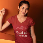 Custom Text Most Likely to Xmas Fun Mistletoe T-Shirt<br><div class="desc">Make this Christmas Fun with these Custom T-shirts for the whole family. Add your own personalized text as what you think how everyone in the family is most likely to spend Christmas this year. Is she going to drink all the wine? Will he spend all day eating candy from a...</div>