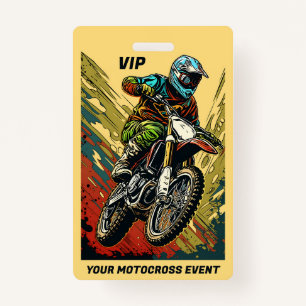 Custom Text Motocross Badge